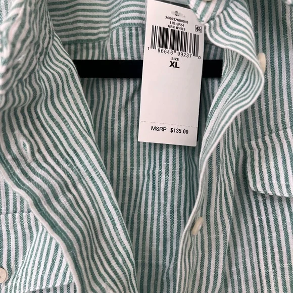 Ralph Lauren Striped Belted Utility Linen Shirt NWT - Picture 4 of 7